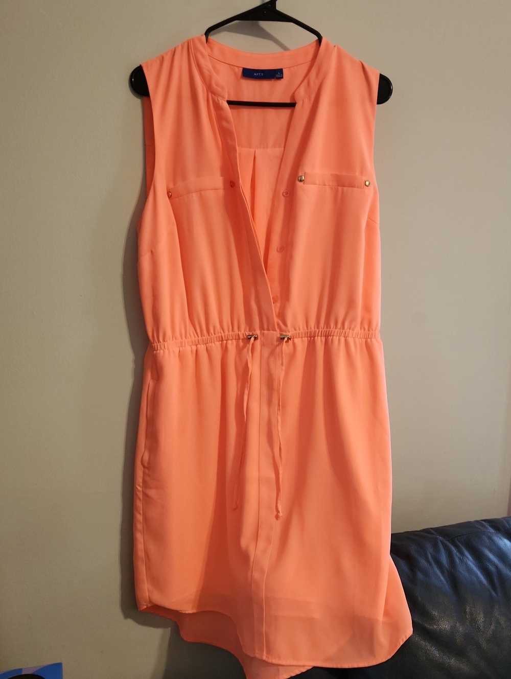 Beautiful Pink Summer Dress with Cinch Waist